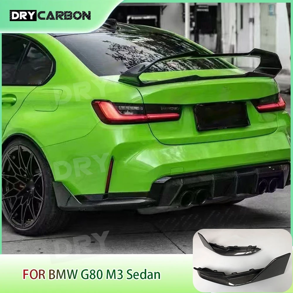 

Dry Carbon Fiber Rear Diffuser Flaps Aprons Splitters Rear Splitters Canards for BMW 3 Series G80 G81 M3 Sedan 2021+ FRP