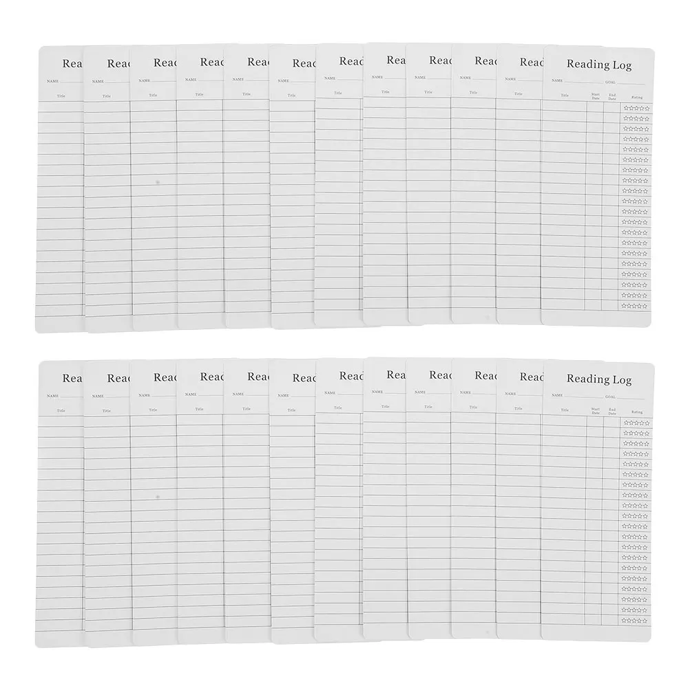 25pcs Book Tracker Bookmark Set: Reading Log Bookmarks For Students Library Lovers Track Borrowed Books Portable Habit Tracker