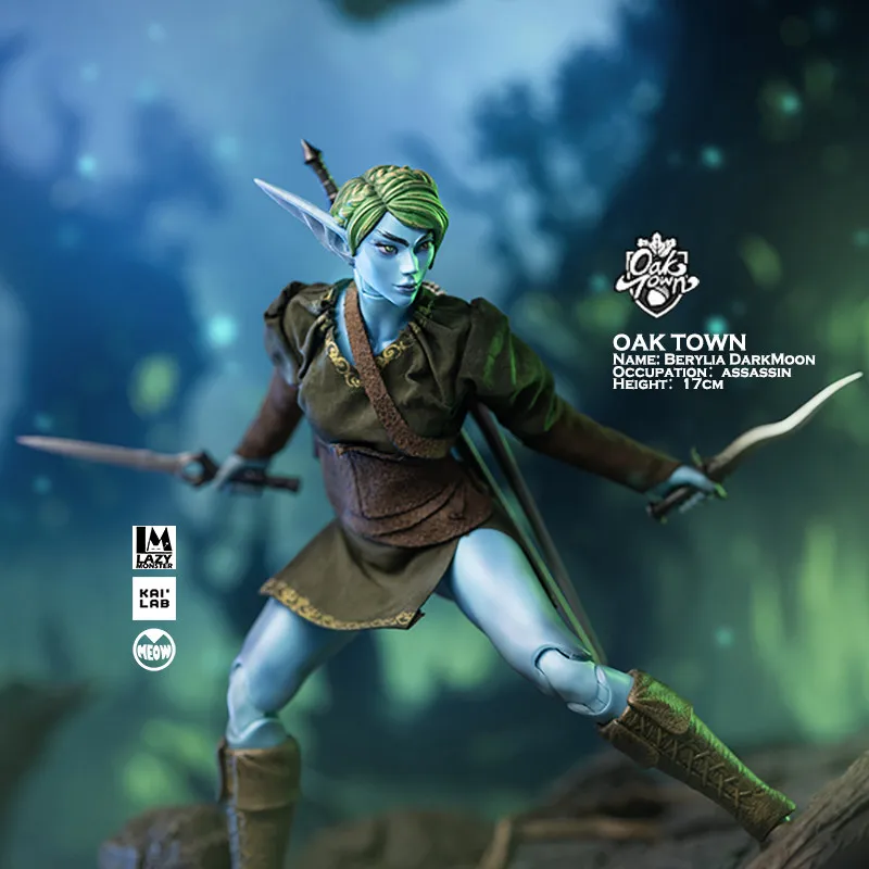

Genuine In Stock 17cm 1/12 Oak Town Name:Berylia Dark Moon Occupation:Assassin Anime Action Fiugre Model