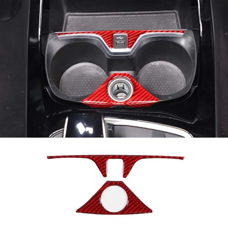 

For BMW 2 Series 4-door 2020-2023 Car Central Control Water Cup Holder Decorative Sticker Soft Carbon Fiber Interior Accessories