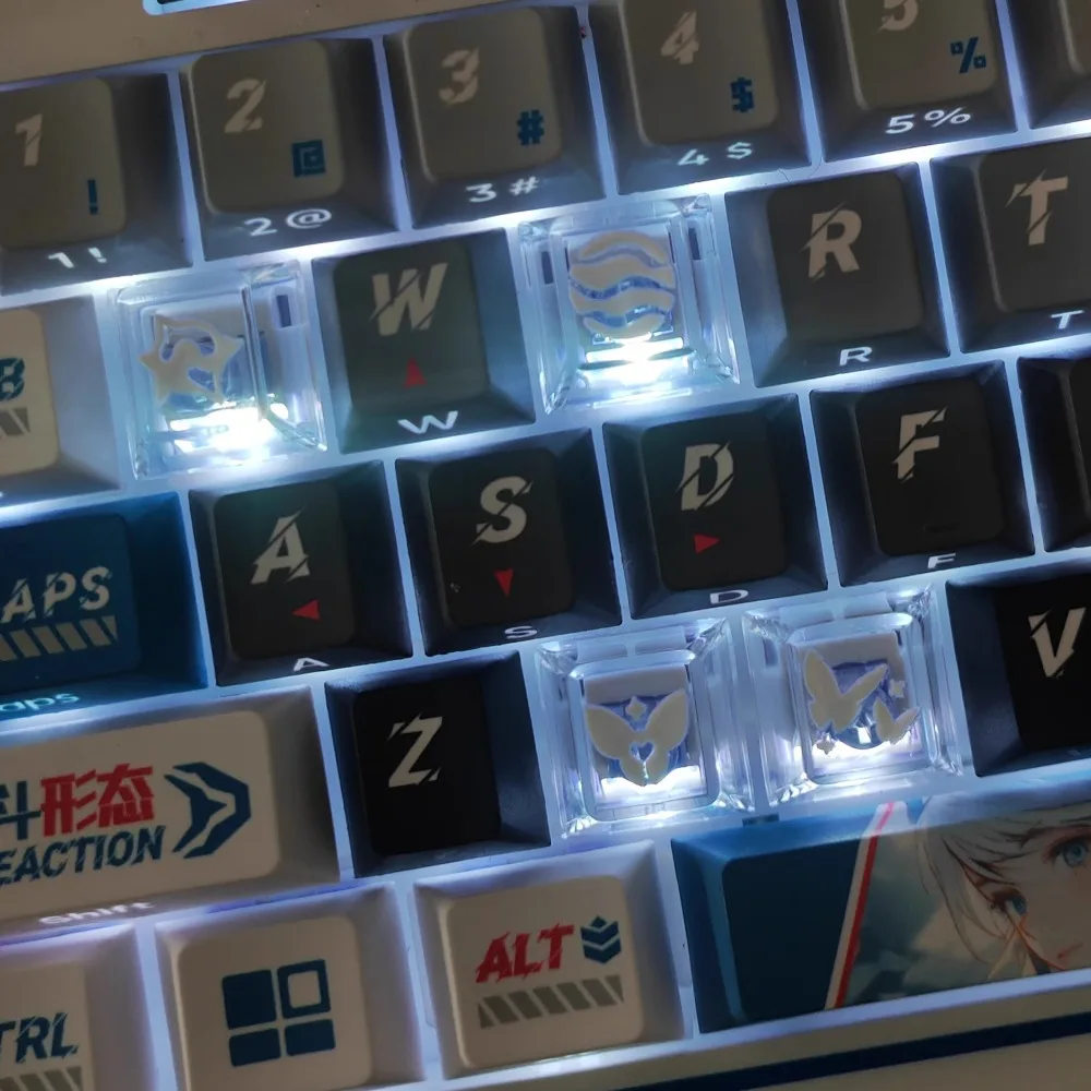 

Valorant Translucent Skill Keycaps Compatible with Customized Mechanical Keyboards for Fans Anime Game Peripheral Cute Gift