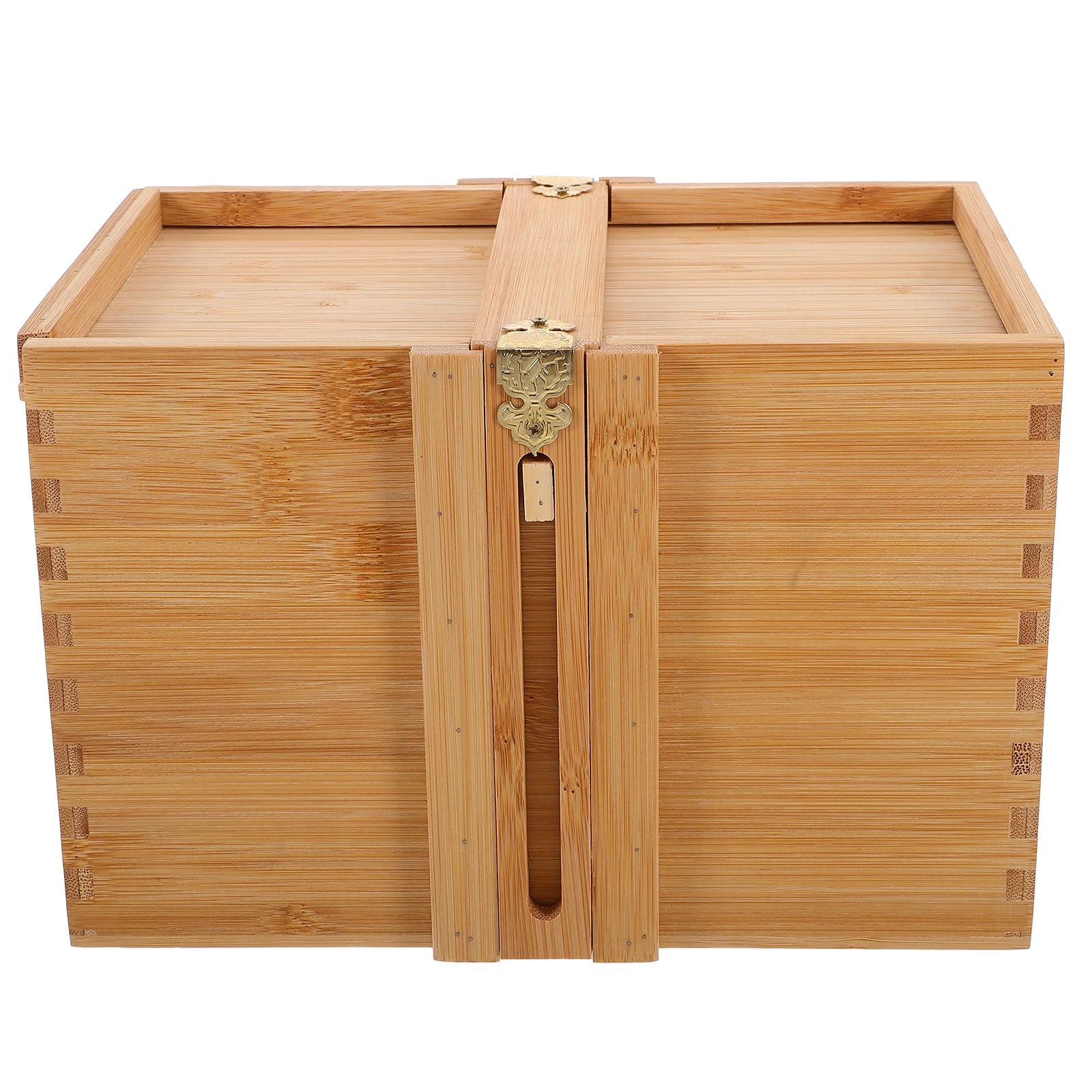 

Bamboo Gift Box Hand-Woven Storage Basket For Food Fruit Tea Moon Cake Egg Picnic Rustic Vintage Wooden Basket