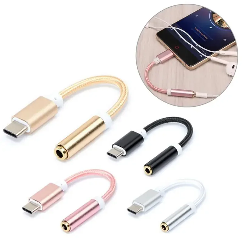 USB Type C To 3.5mm Earphone Jack Digital Audio Adapter Converter For Sumsang Redmi Poco Pixel 3 5 Mm Audio Aux Cable