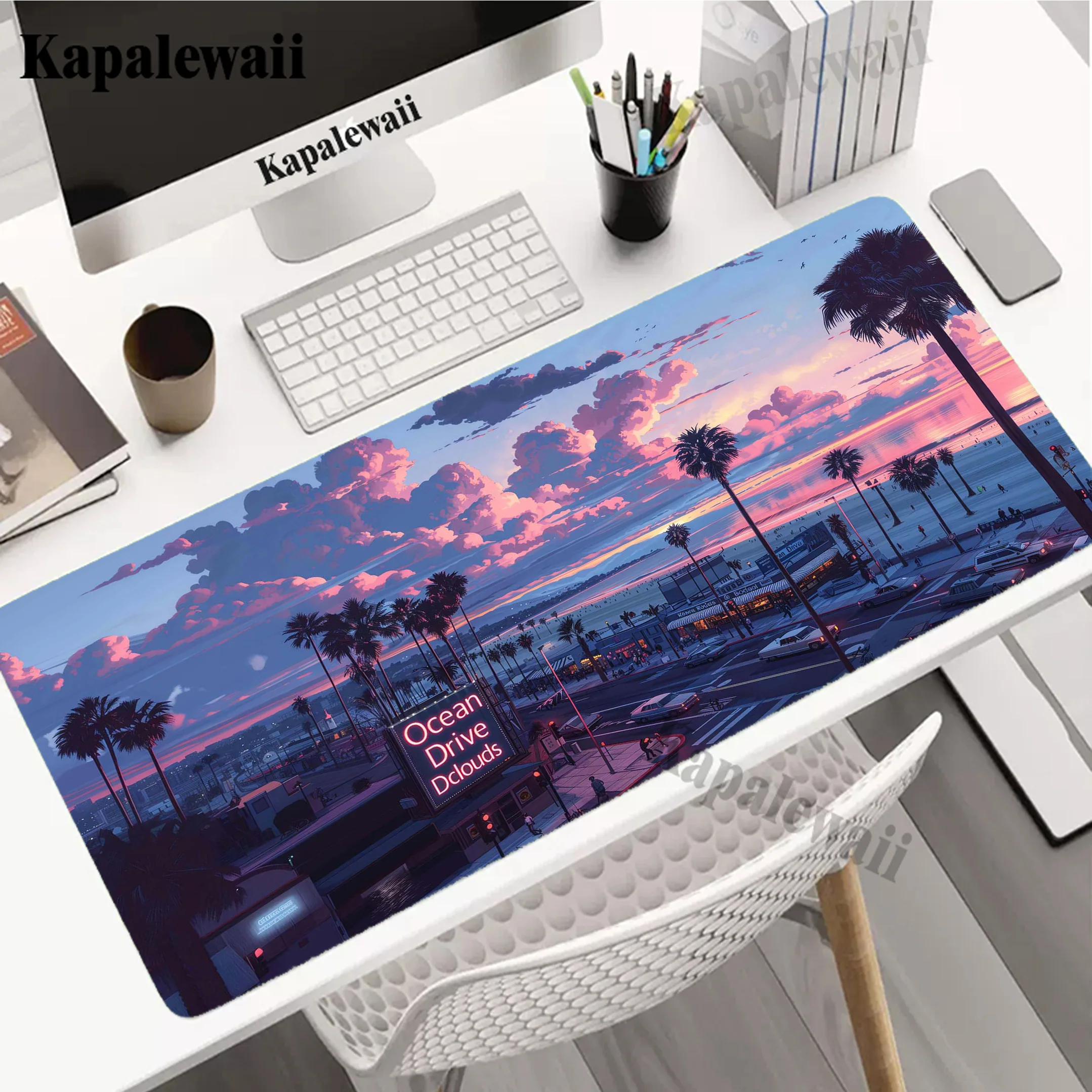 

Space Cloud Gaming Mousepad Gamer Speed Accessories Keyboard Pads Anti-slip Computer Mouse Pad Locking Edge Large Mouse Mat XXL