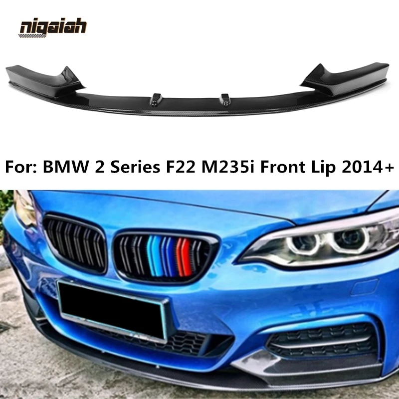 MP Style Carbon Fiber Front Bumper Lip Splitters for BMW 2 Series F22 M Sport  220i 230i 235i 228i 2014 2015 2016 2017 2018+