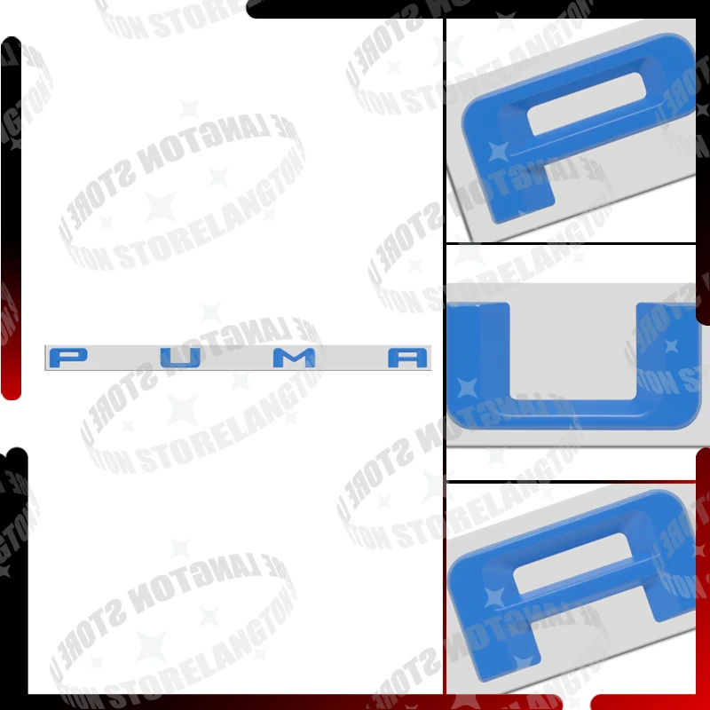 Metal For PUMA Letter Emblem Car Body Badge 3D Sticker Tail Decals Styling Chrome Sliver Gloss Black Blue Accessories