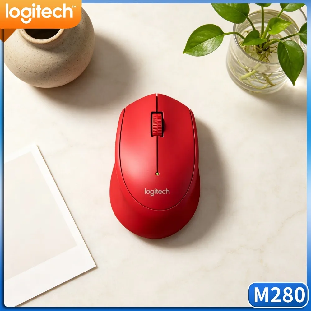 Soft Click Wireless Mouse Logitech M280 2.4G Steady Transmission For Desktop Notebook Home Office Common Computer Daily Work