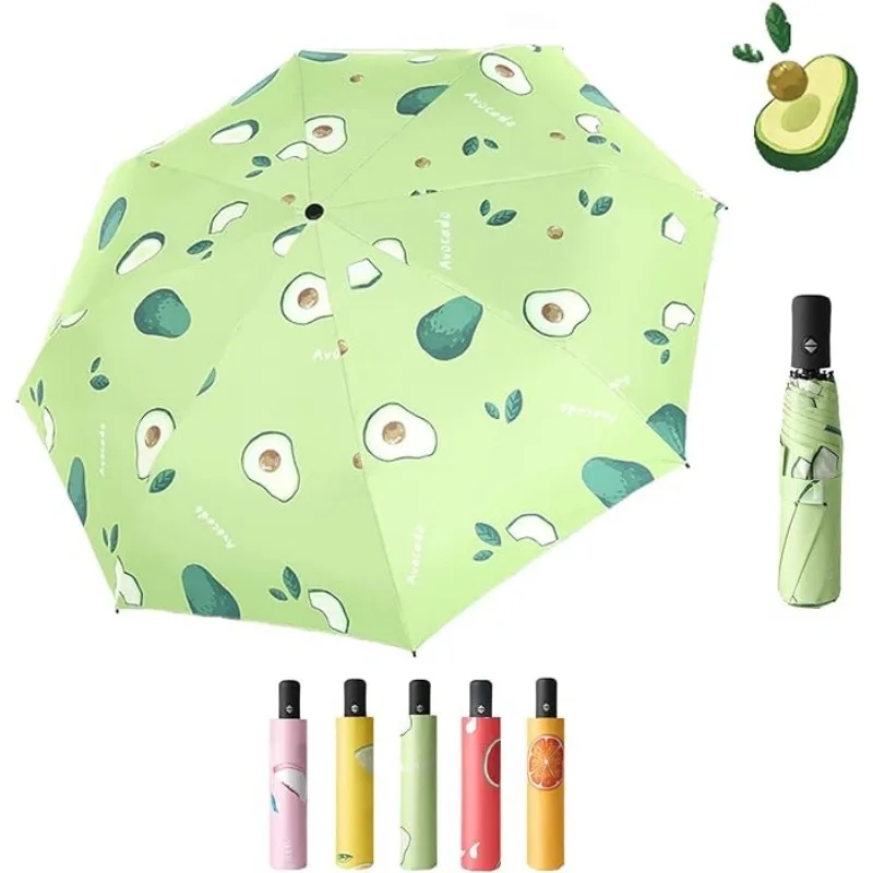 Summer Folding Travel Umbrella Lightweight Portable Umbrella Compact Sun and Rain Umbrellas UV Protection for Women and Men