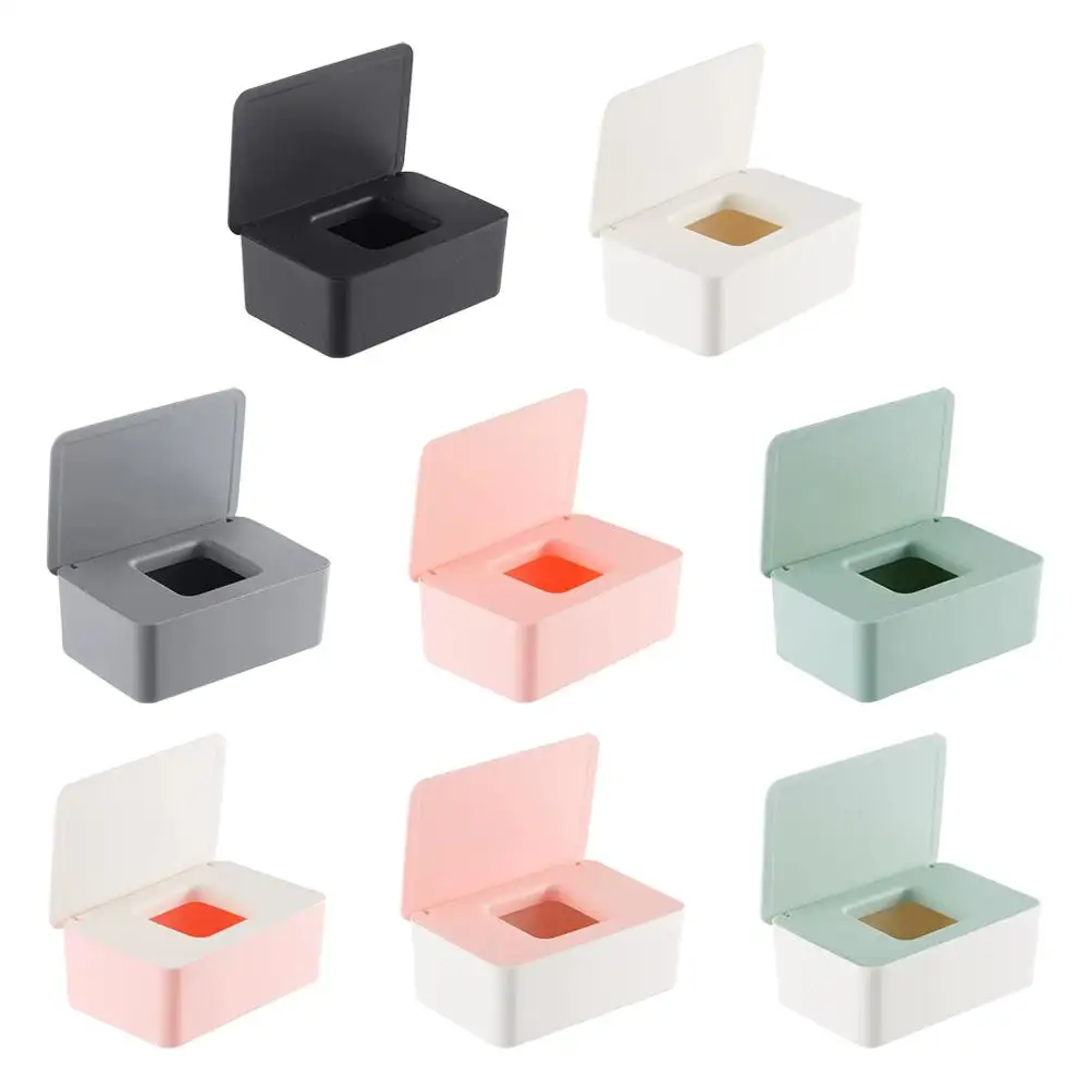 New Wet Tissue Box With Lid Dustproof Wipes Dispenser Portable Storage For Car Home Office Desktop Organizer view 5