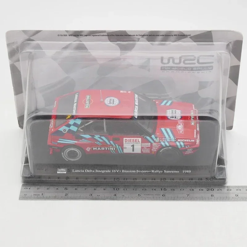 다이캐스트 IXO 1:24 체중계 란시아 델타 통합 16V WRC 1989 랠리 자동차 합금 모델, 소장용 장난감 선물 기념품 전시