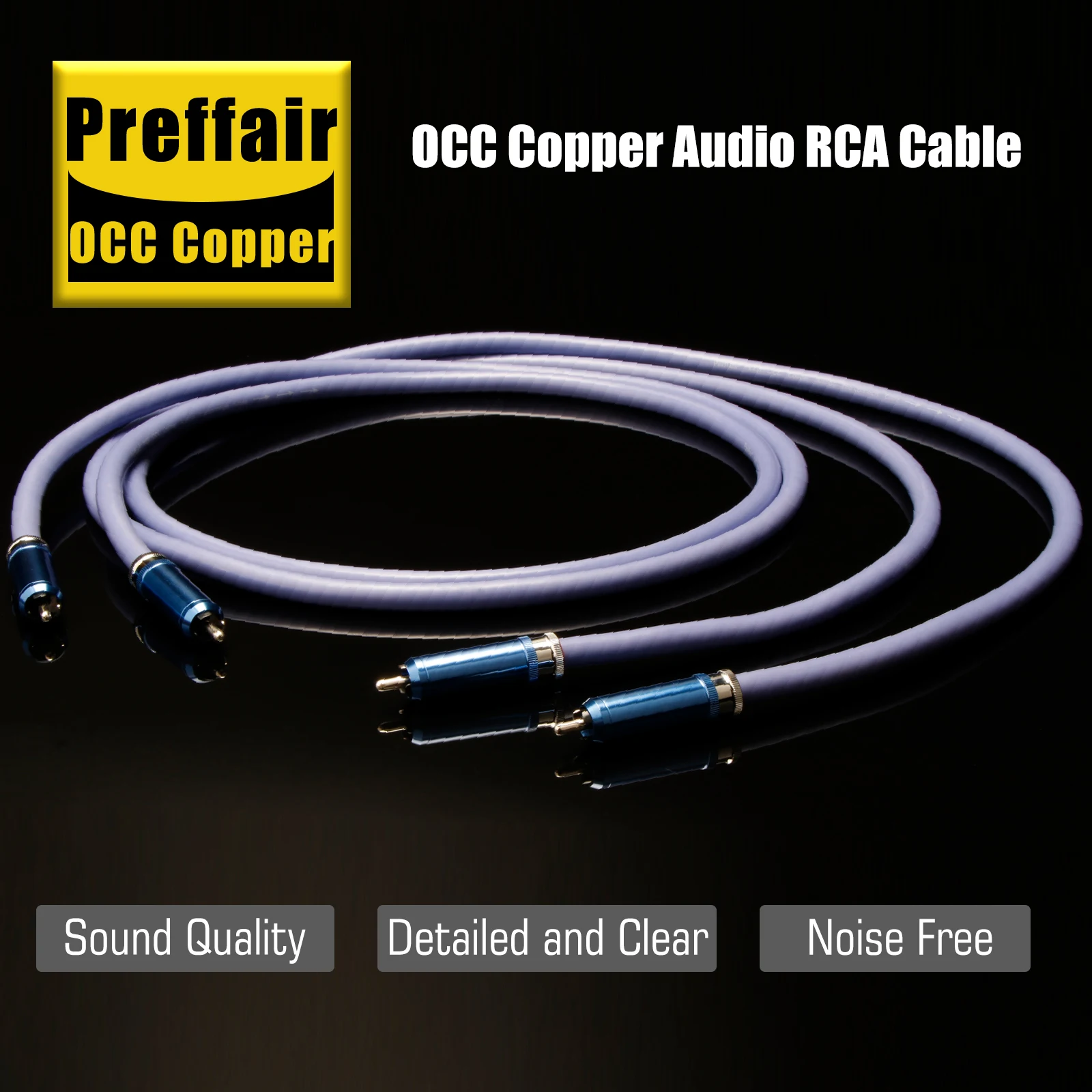 Preffair Hi-End 8AG versilbertes OCC 16-strängiges Audiokabel mit 3-poligem symmetrischem XLR-Kabel aus Kohlefaser, XLR-Stecker – Detail 6