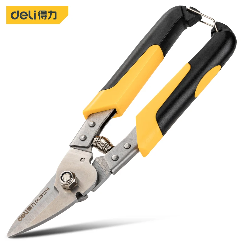 

deli Strong steel shears 215mm multi-functional 8.5 inch scissors stainless steel DL351215