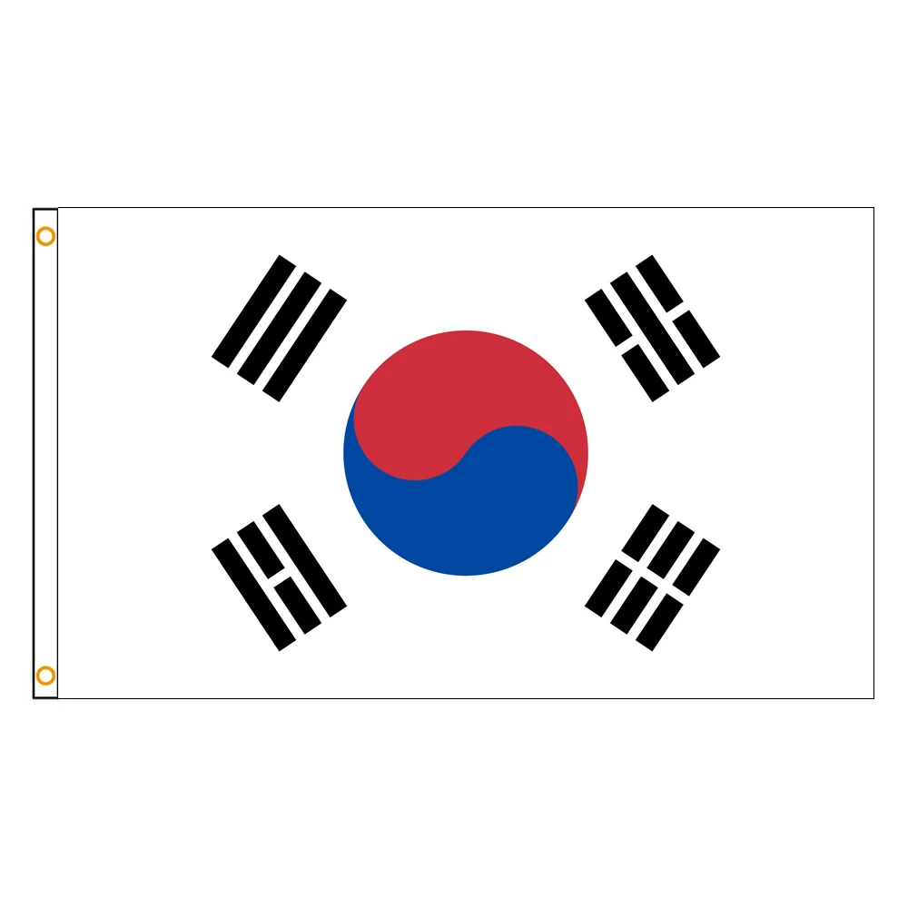 3x5 Ft South Korea ROK Flag Vivid Color and Fade proof Daehanminguk  Flags Polyester with Brass Grommets 3 X 5 Ft