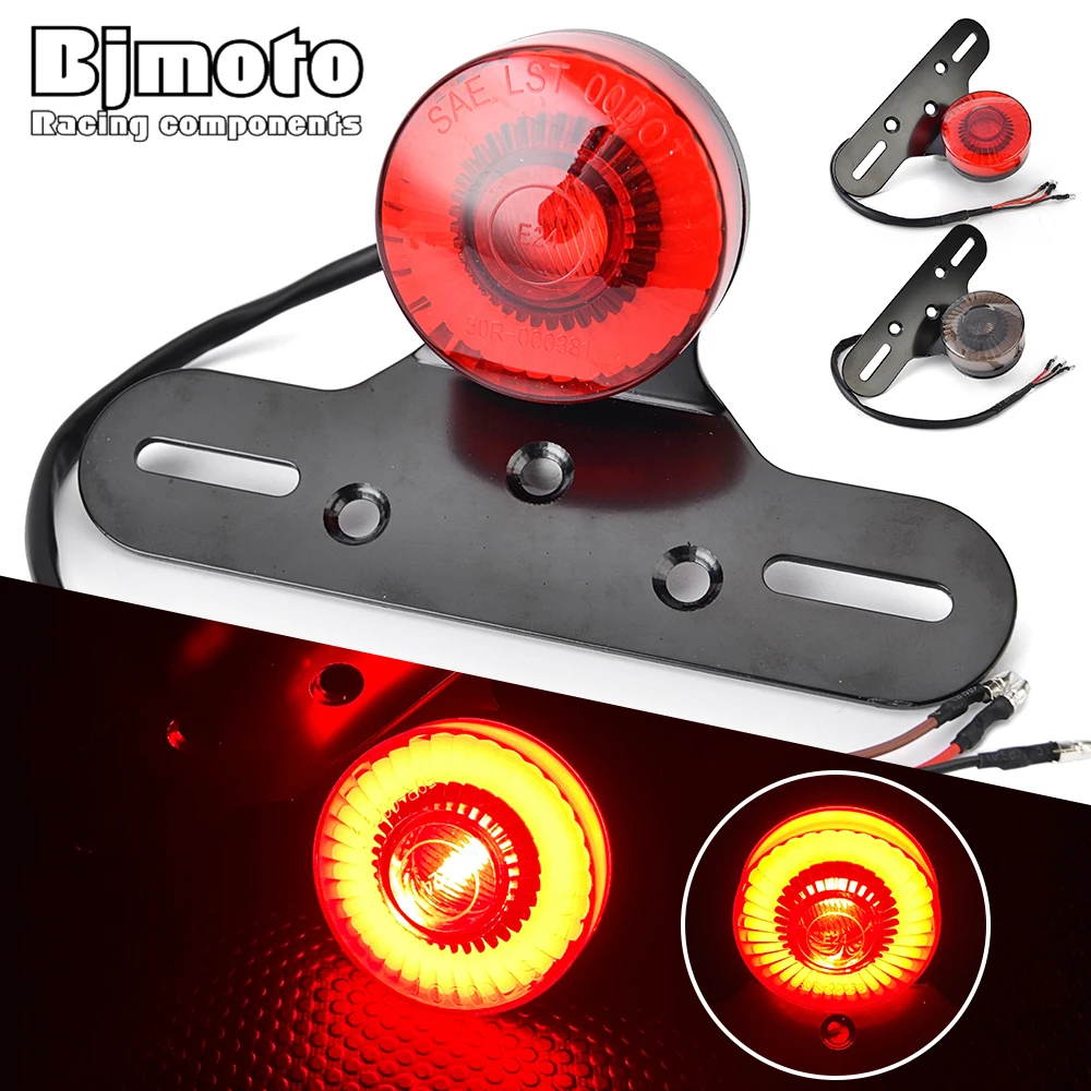 Motorcycle LED Rear Brake Tail Light Stop License Plate Lights For Harley Sportsters XL883 XL1200 Bobber Chopper Cafe Racer