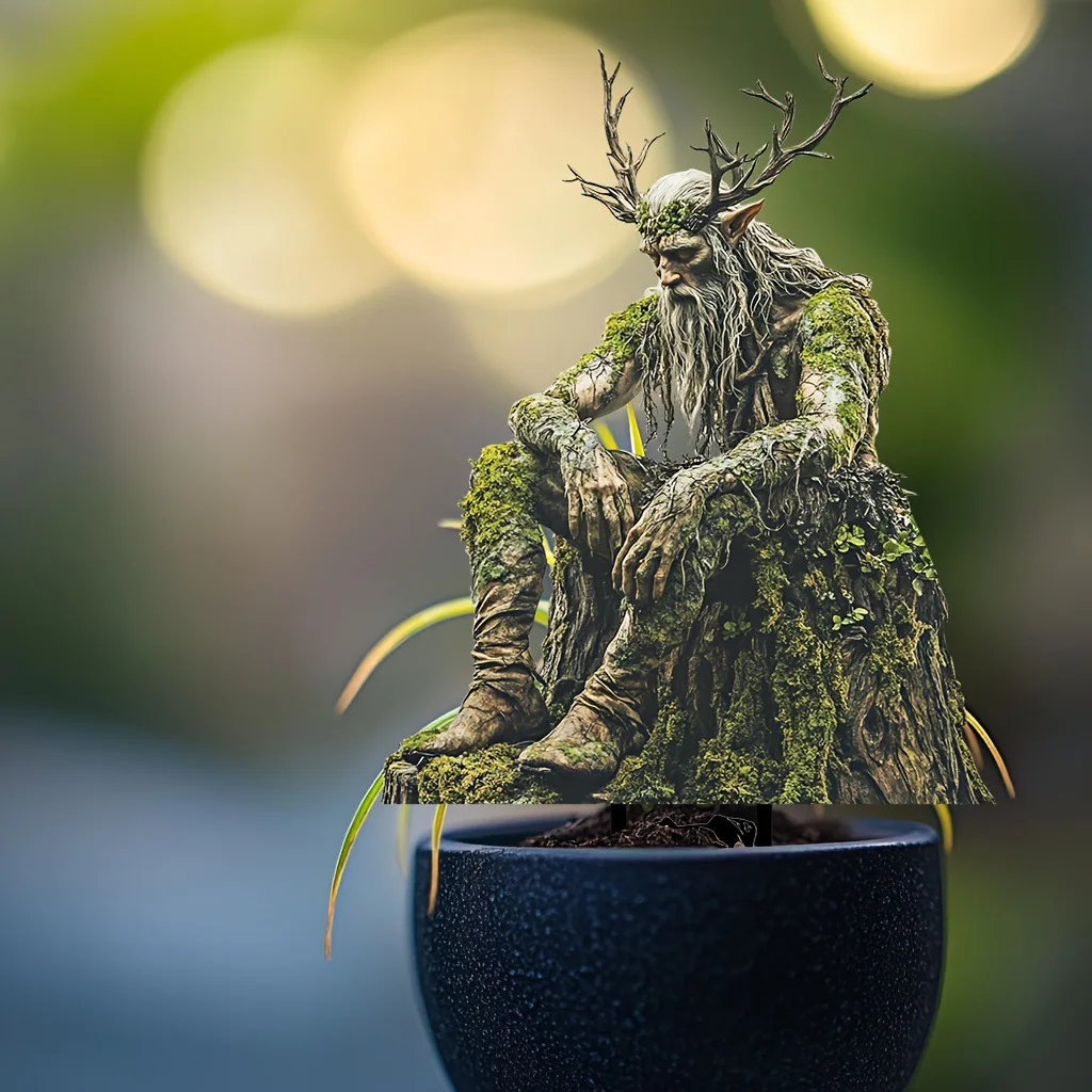 2D садовые колья, дерево, эльф, знак двора, акриловая вставка, водонепроницаемый уличный декор для газона, декоративные садовые колья, зеленый декор