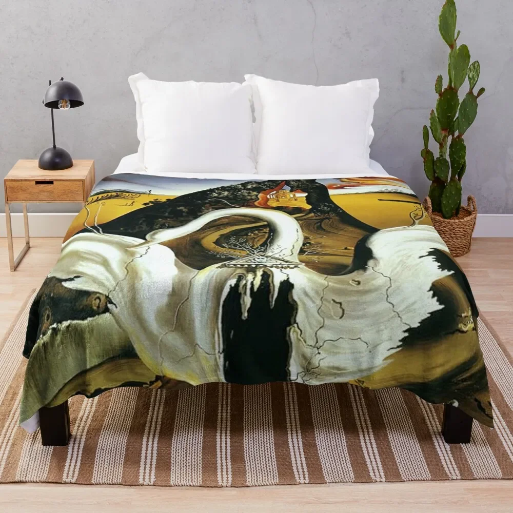 

salvador dali digital painting salvador dali artwork Throw Blanket Stylish Warm Blanket for Living Room Bedroom