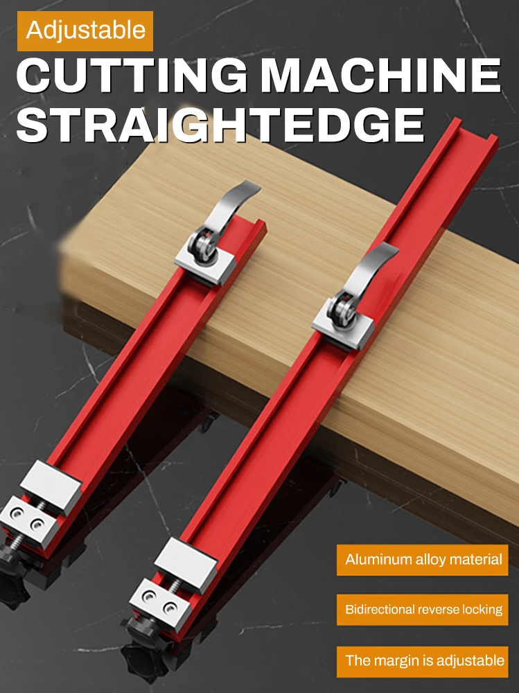 قابل للتعديل آلة قطع قاعدة دليل السكك الحديدية 240 مللي متر 360 مللي متر ABS منشار دائري دليل تحديد المواقع المشبك 2-Way عكس مشبك النجارة