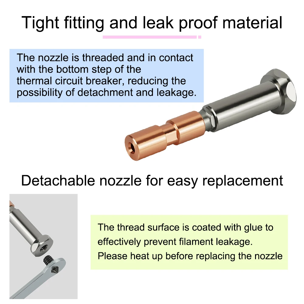 For Anycubic Kobra 3 Max Nozzle Hotend Kobra 3 Max Combo Nozzle Throat 0.4mm 0.6mm 0.8mm