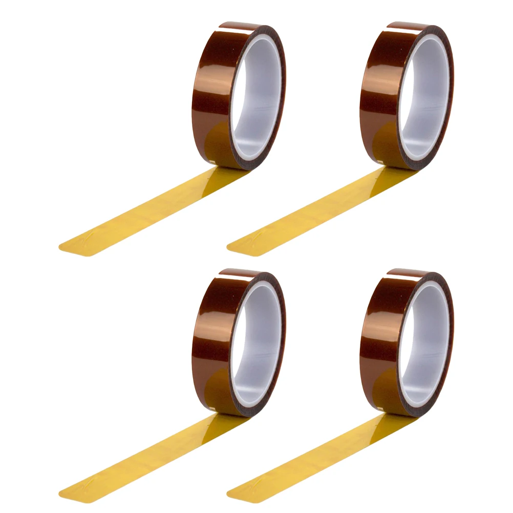 

4 Rolls Double-sided Heat Resistant Tape Strong Adhesive Polyimide 2 Sided Transfer for Cellphone Screen LCD Display Tablet PC