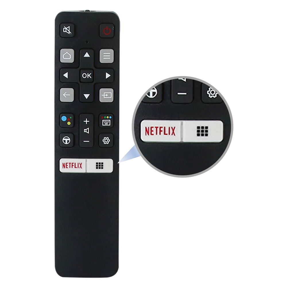 New Smart Wireless Home TCL Remote Control With Netflex Button For Smart TV RC802V FUR6 FNR1 FMR1 TV Bluetooth Remote Controller