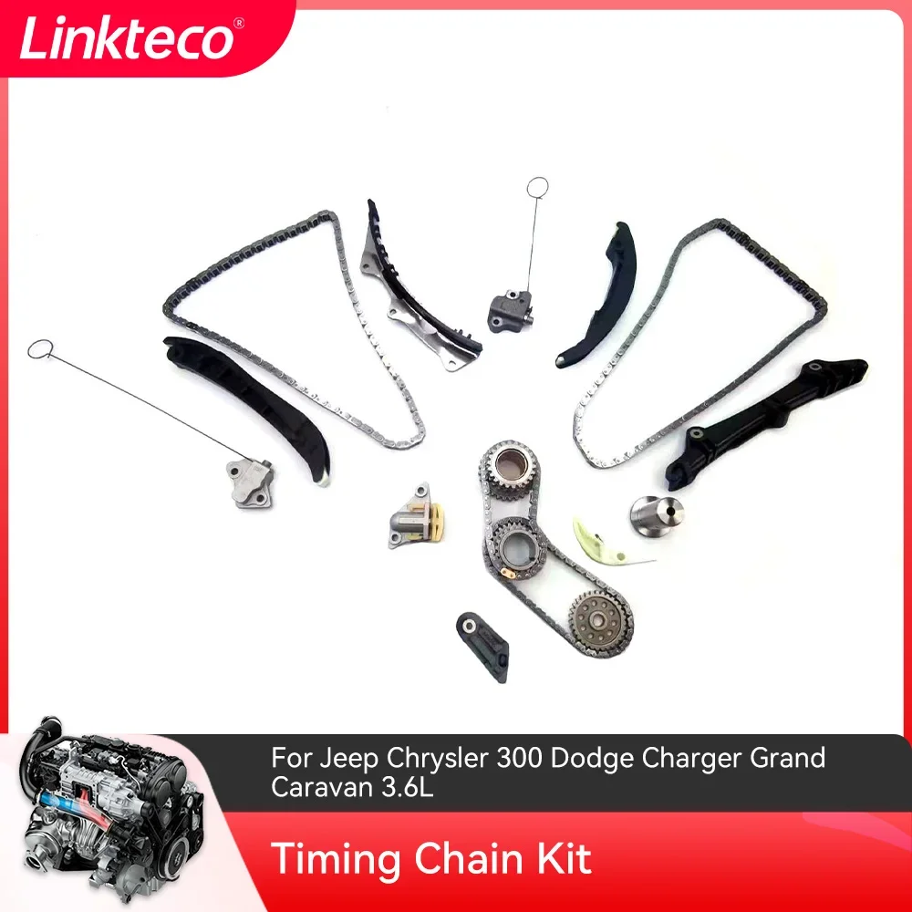 Timing Chain Kit For 11-15 Chrysler Dodge Challenger Charger Grand Caravan Journey Cherokee Jeep Wrangler 3.6 L V6 GAS FLEX DOHC