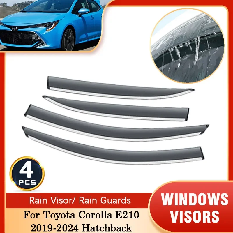 

For Toyota Corolla E210 Auris Hatchback 2019~2023 Windows Visor Vent Rain Smoke Deflector Guard Cover Protector Car Accessories