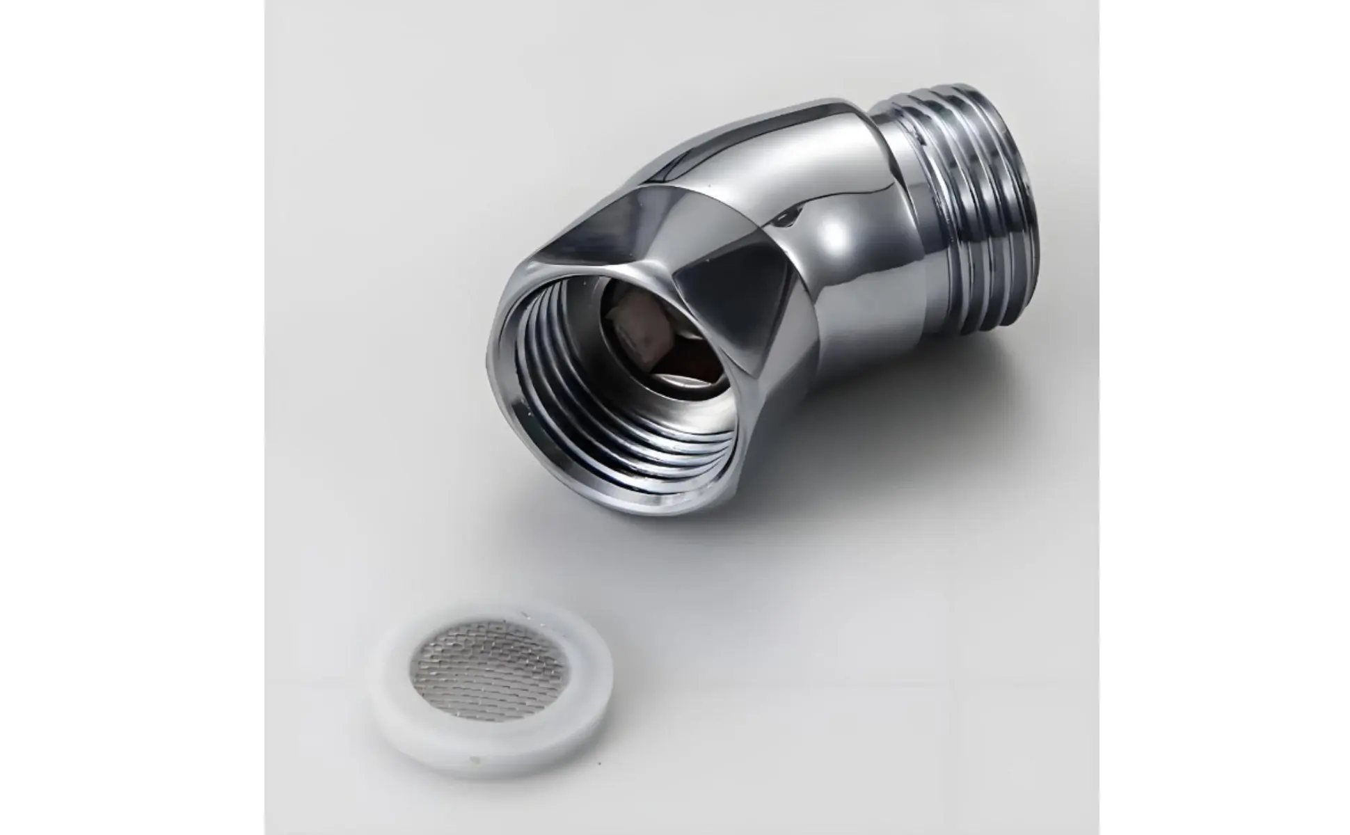 Adjustable Shower Angle Adapter Polished Metal Swivel Shower Elbow Bathroom Fixture Easy Installation High Pressure Resistance