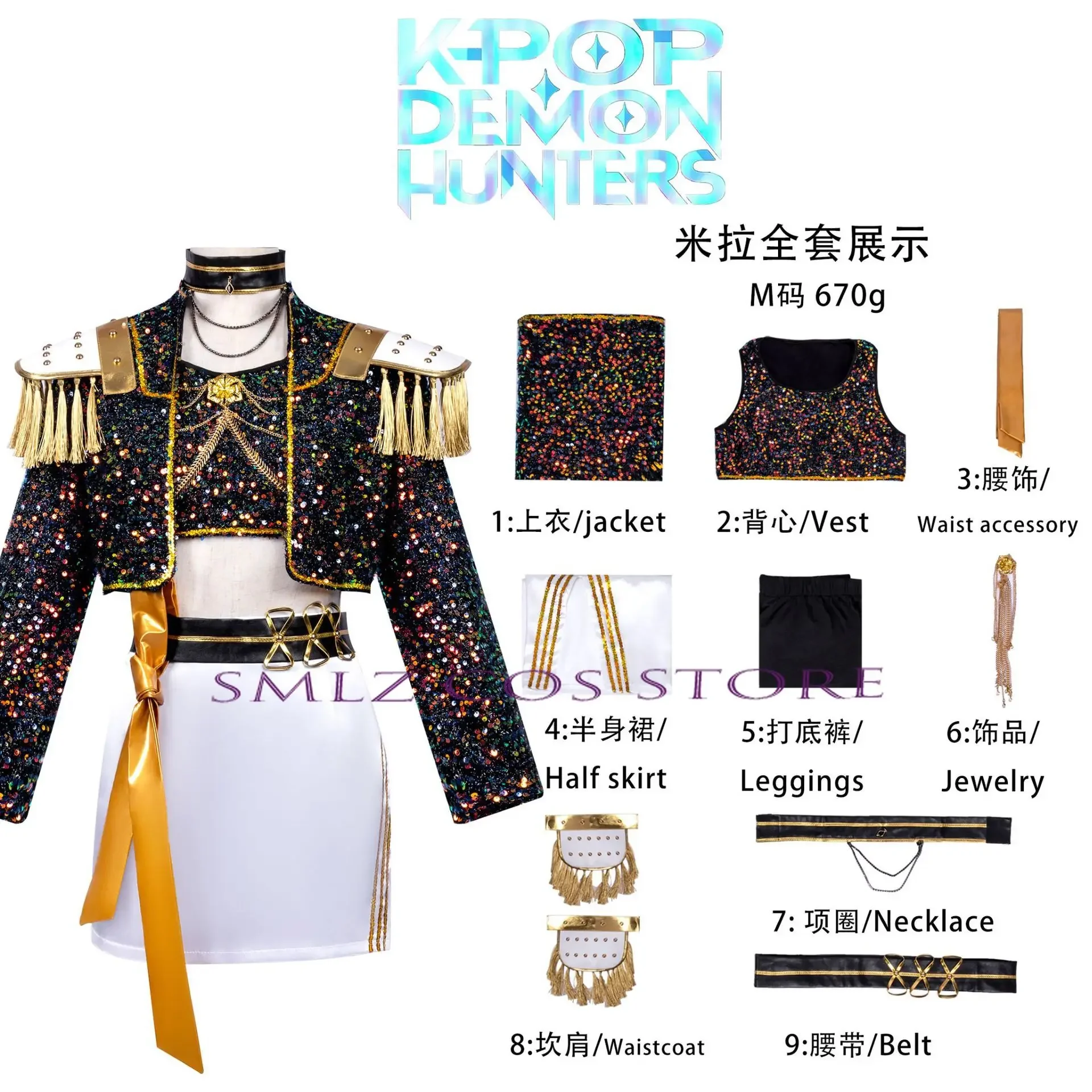 2025 mulher quente rumi zoey mira cosplay traje preto dourado brilhante uniforme kpop demônio caçadores traje roupa para adulto