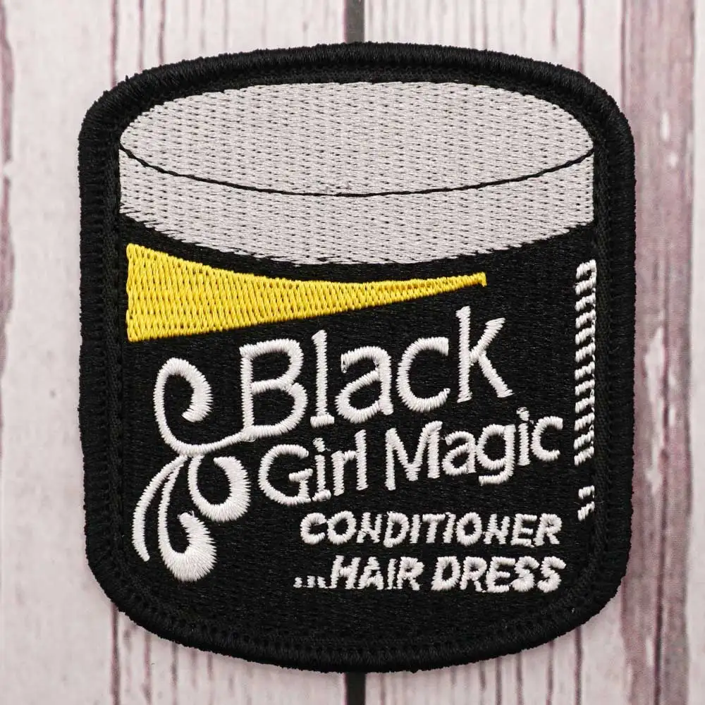 BLACK GIRL MAGIC patch Embroidered Patch Hook & Loop Sew on Embroidery Military Badge