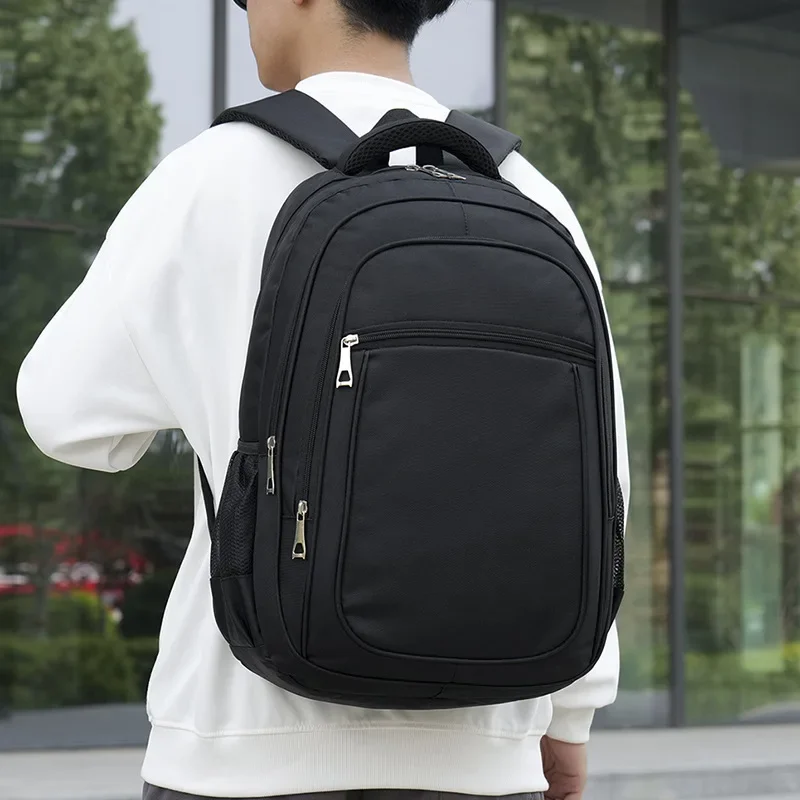 Durable Backpack | Universal Leisure Backpack | Multi-Pocket Travel Bag Suitable Travel Short Trips - Black Business laptop bag