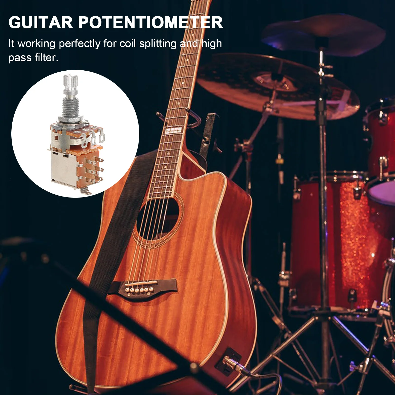 

Control Pot Potentiometer Guitar Control Pot Guitar Potentiometer B500k Push Pull Guitar Control Pot
