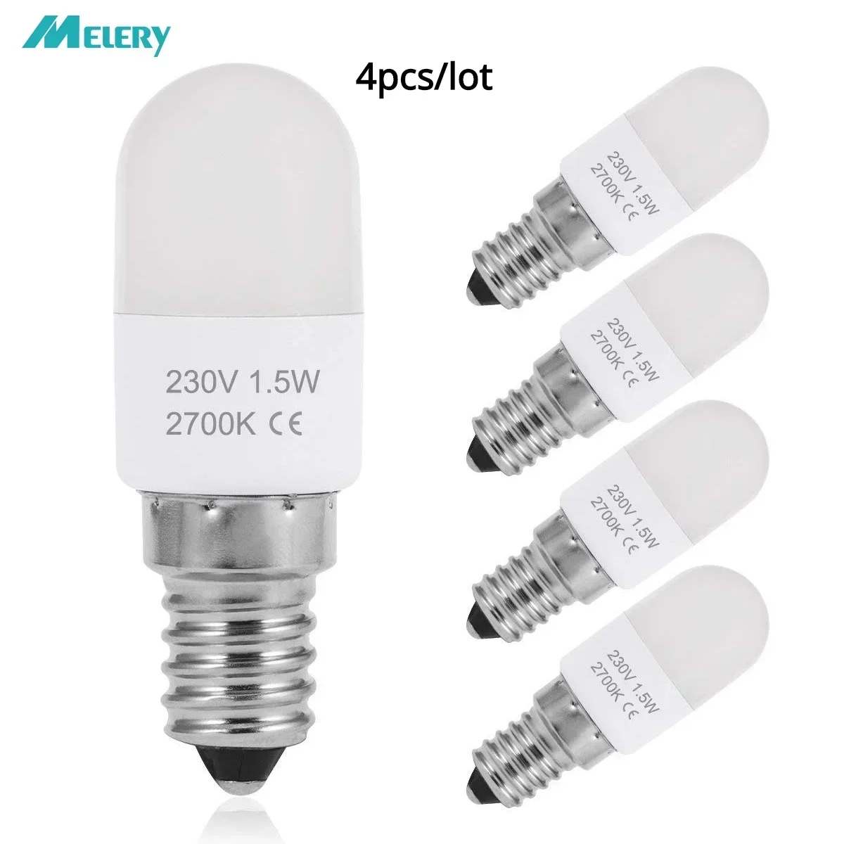 

Melery E14 LED Light Bulbs 1.5W SES Bulb Equivalent 15W Mini Small Screw Lightbulb 2700K Warm/Cold White 150Lm Energy Save 4Pack