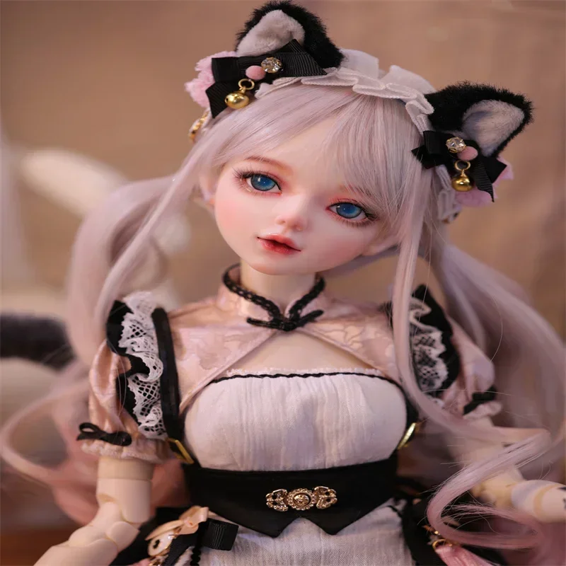 Genuine Original 1/3 Bjd Doll Miss Meow Exquisite Makeup Doll With Clothes Change Eyes Girls Birthday Handmade Collection Gift