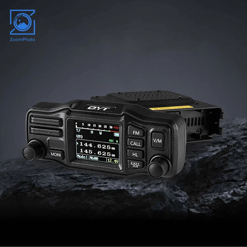 QYT M600 Vehicle Walkie Talkie UV Dual-band Split-type Panel Dual Speakers 25W Mini Car-mounted Radio
