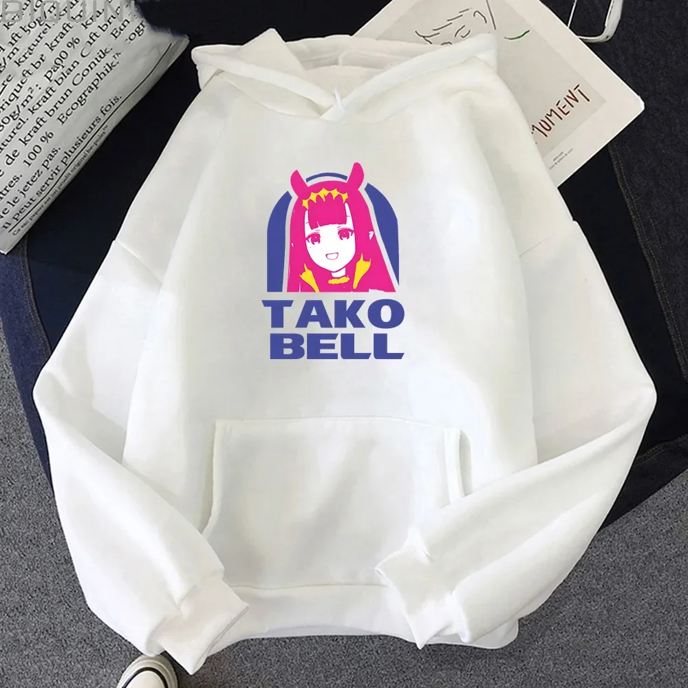 Ninomae Inanis Tako Hoodie Women Kawaii Anime Clothes Harajuku Aesthetic Sweatshirts Autumn Fleece Pullovers Oversized Hoody