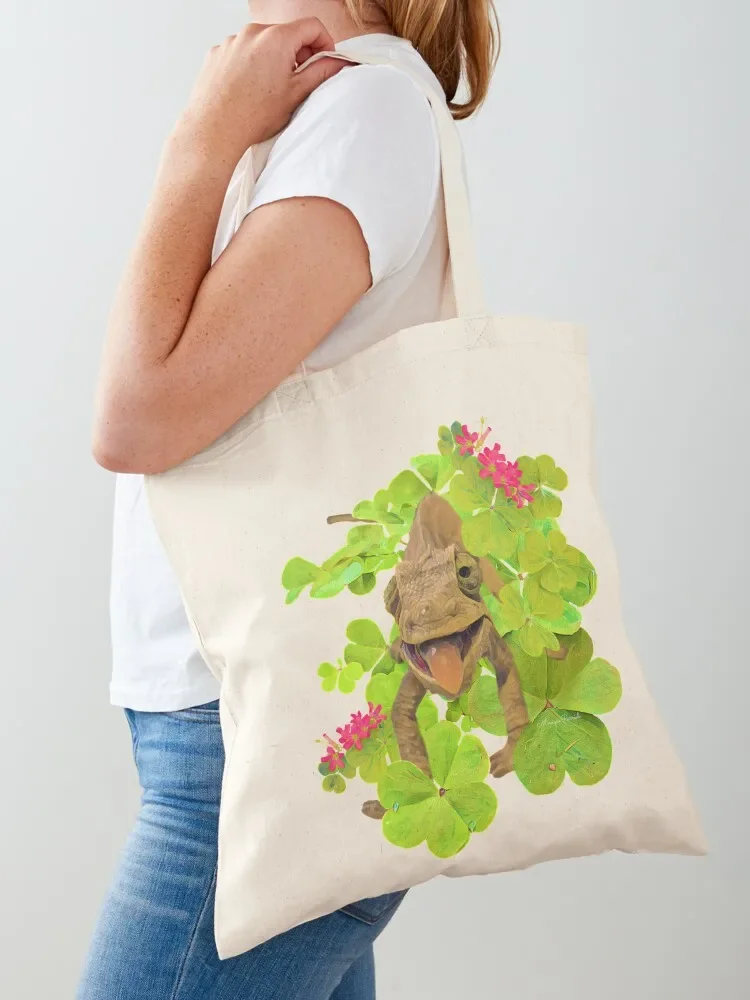 Happy Go Lucky Chameleon Tote Bag bags woman 2025 large tote bag shopping cart bags Tote Bag