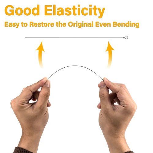 Imagen 2 del producto 30 Uds. Eje de alambre giratorio de pesca, suministros para hacer señuelos, alambre en bucle giratorio, para plataforma Tokyo, lubina de trucha de agua dulce, acero inoxidable