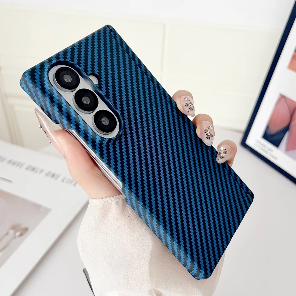 Luxuriöse magnetische Carbonfaser-Schutzhülle mit Scharnier für Samsung Galaxy Z Fold 7 6 5 8 – Ultradünne PC-Schutzhülle für ZFold7 – Detail 13