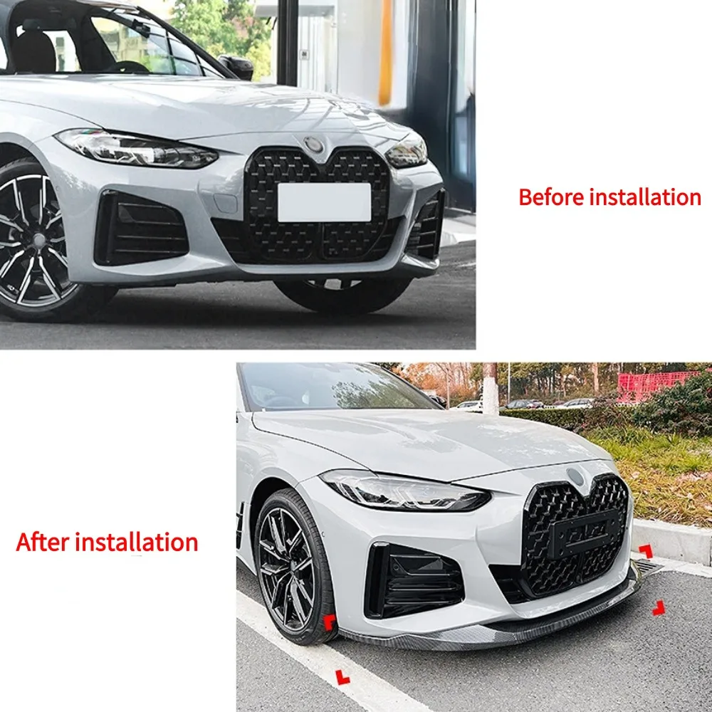 

Для BMW 4 серии G26 M Sport 2020 2021 2022 2023 2024 передний бампер, разделитель губ, диффузор, спойлер, дефлектор бампера, комплект губ Refi