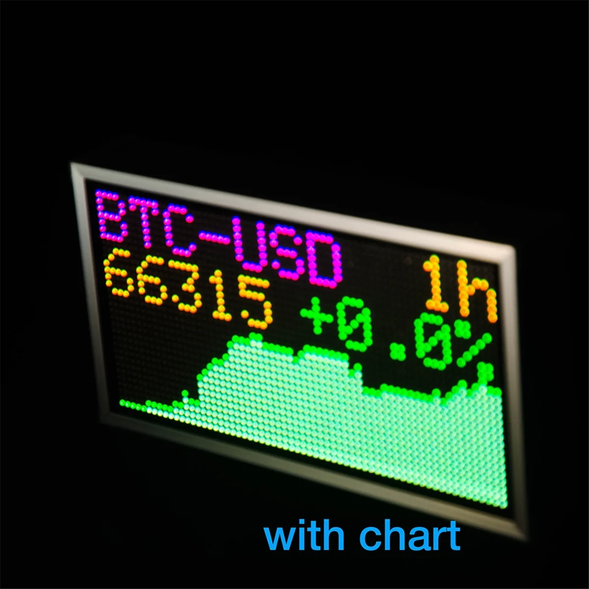 

A97ZZ 8-дюймовые большие настенные часы с погодой и дисплеем Bitcoin Price Ticker с большим пиксельным экраном Bitcoin Stock Ticker Display