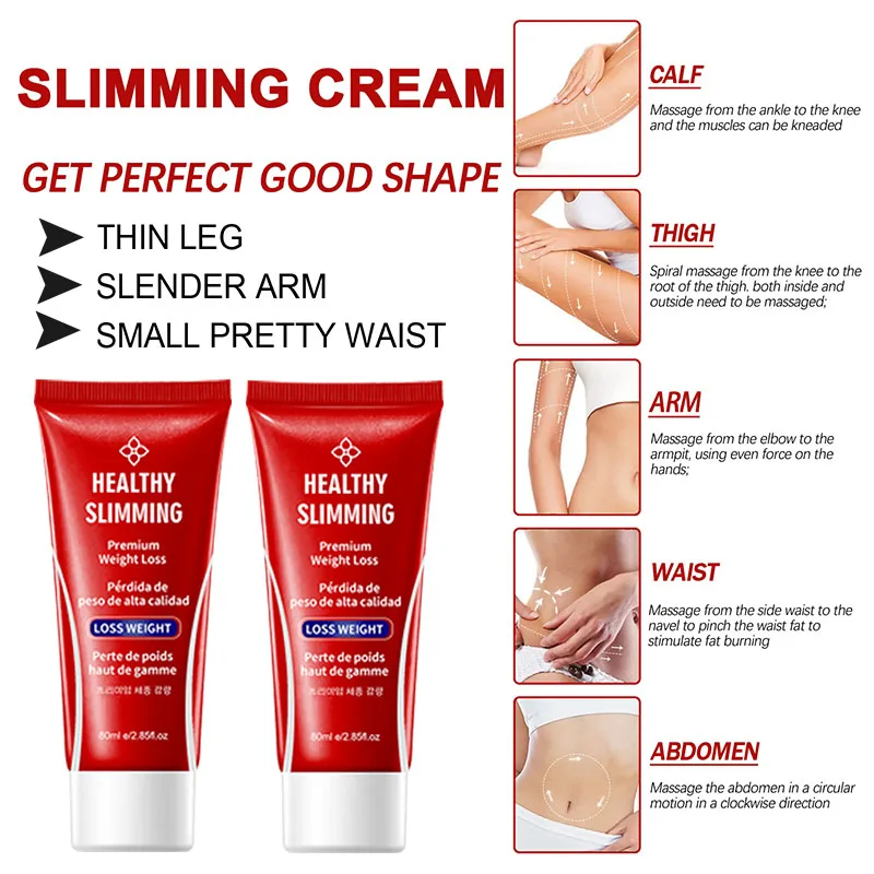 Fast Slimming Cream 100% Effective Fat Burning Flat Belly Deep Clean&Detox Lose Weight For Women And Men Remove Body Fat