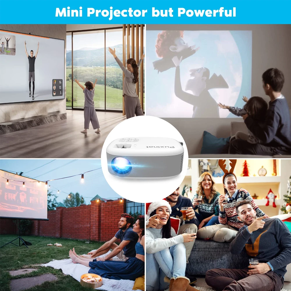 C520 Mini LED Projector HD 200inch Home Theater Movie Game Portable LED 3D Video Projector for 1080P Cinema C520