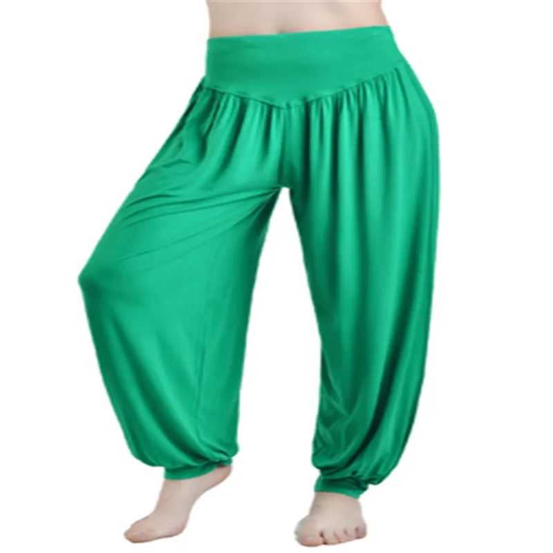 Pantalones bombachos informales para mujer, pantalón de baile de cintura alta, bombachos largos holgados de pierna ancha para club de baile, novedad