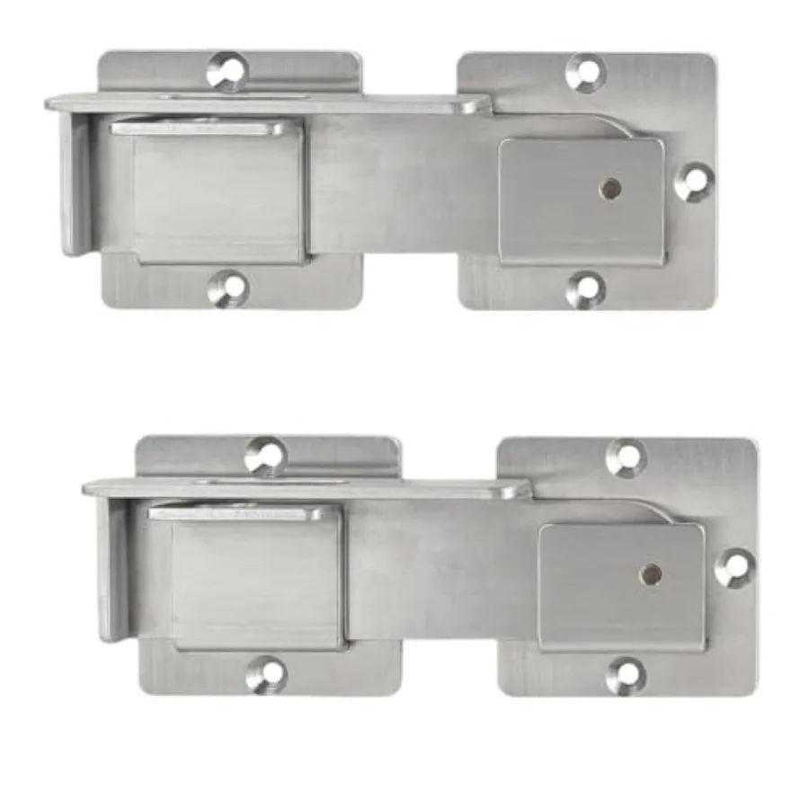 

Flip Gate Latch with Padlock Hole, Double Gate Latch Stainless Steel gate Latch for Fence, 4MM Heavy Duty gate Latch for Wooden