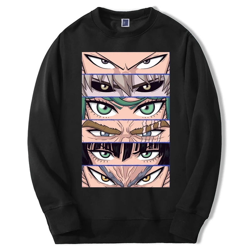 

One Punch Man Saitama Winter Mens Fleece Print Hoodies Japan Anime Sweatshirts Oversized O-Neck Sportswear Men's Print Hoody