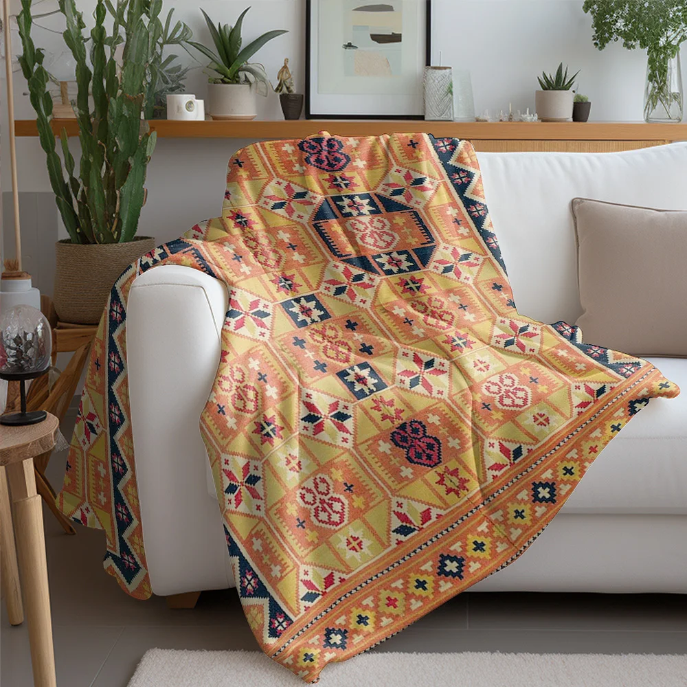 Afghan Kilim Rug Vintage Tribal Ethnic Persian Area Rug Handmade Decorative Throw Blanket Cushion Cover