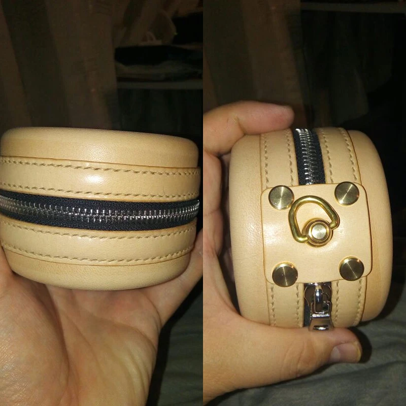 

Дизайнерский кожаный ремесленный шаблон, чехол для монет, круглый торт, макарон, моделирование, фиксированная пластиковая нейлоновая форма