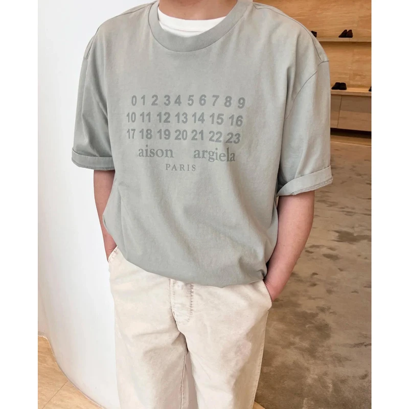 

Модная повседневная свободная футболка с принтом для мужчин и женщин, лето 2025, укороченная модель