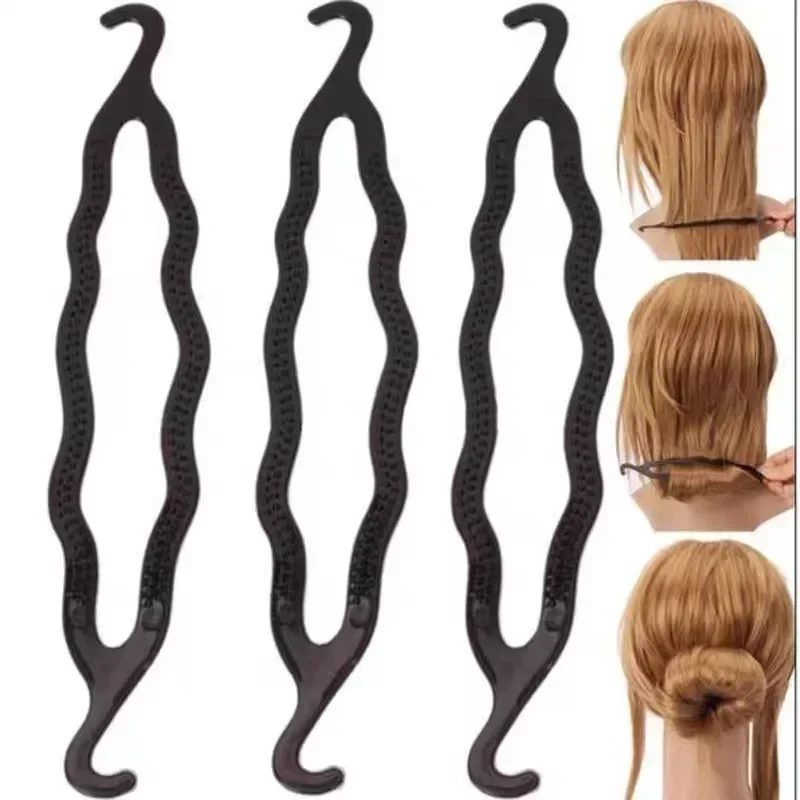 3 pçs ferramenta de trança de cabelo grampo de cabelo bun rolo fabricante twister modelador rabo de cavalo portátil headwear diy estilo acessórios ferramentas