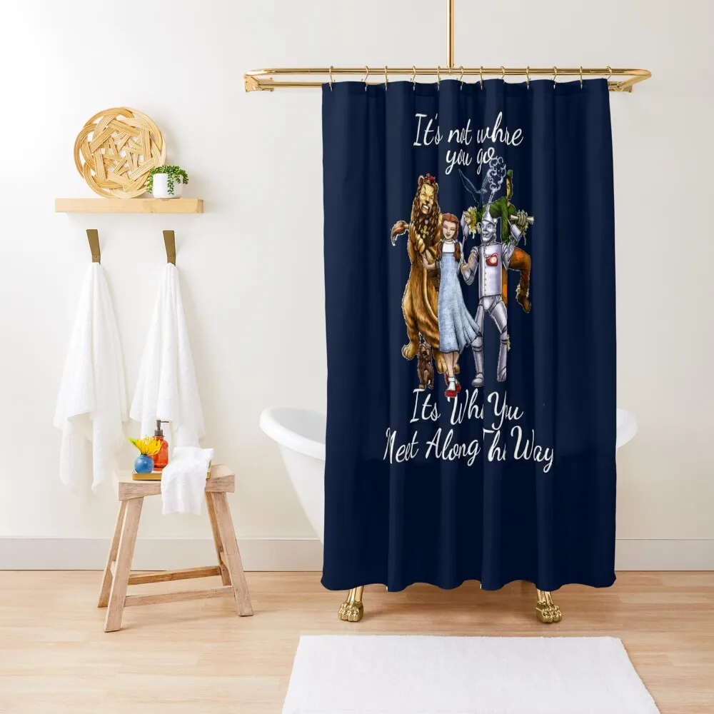 

Dorothy Quotes It's not where you go, it's who you meet along the way Vintage Fantasy Shower Curtain Shower Bathroom Curtain